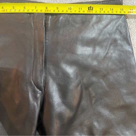 Red Kid Vintage Chocolate Brown Leather Pants Sz M - Picture 5 of 7